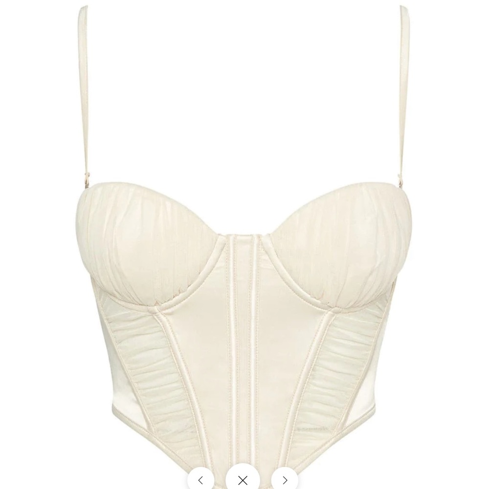 Leau Clothing REVERE RUCHED BUSTIER CORSET TOP - IVORY NEW!